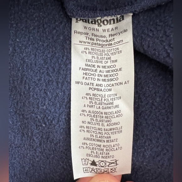 Patagonia Uprisal Crew Sweatshirt - Medium - Navy Blue - Picture 6 of 8